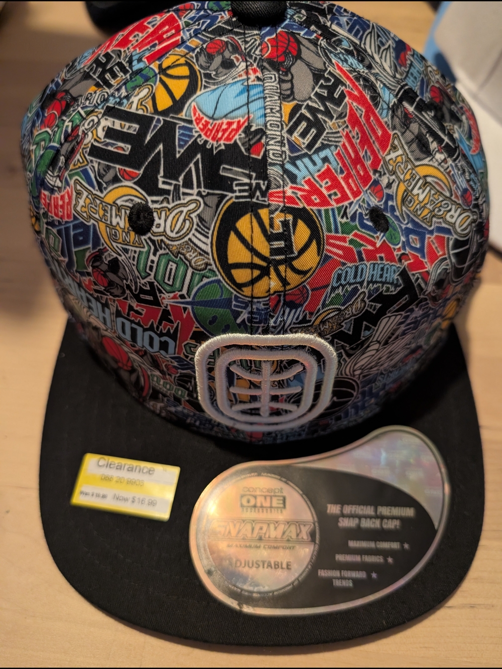 Obey Multicolor Graphic Snapback Hat with Black Brim‎